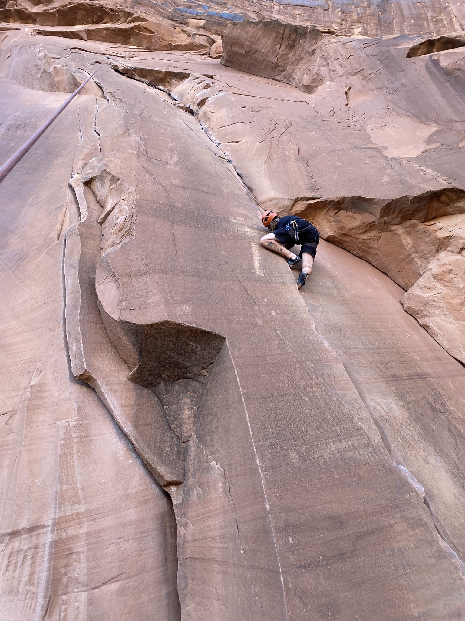 Justin Healy rock climbing