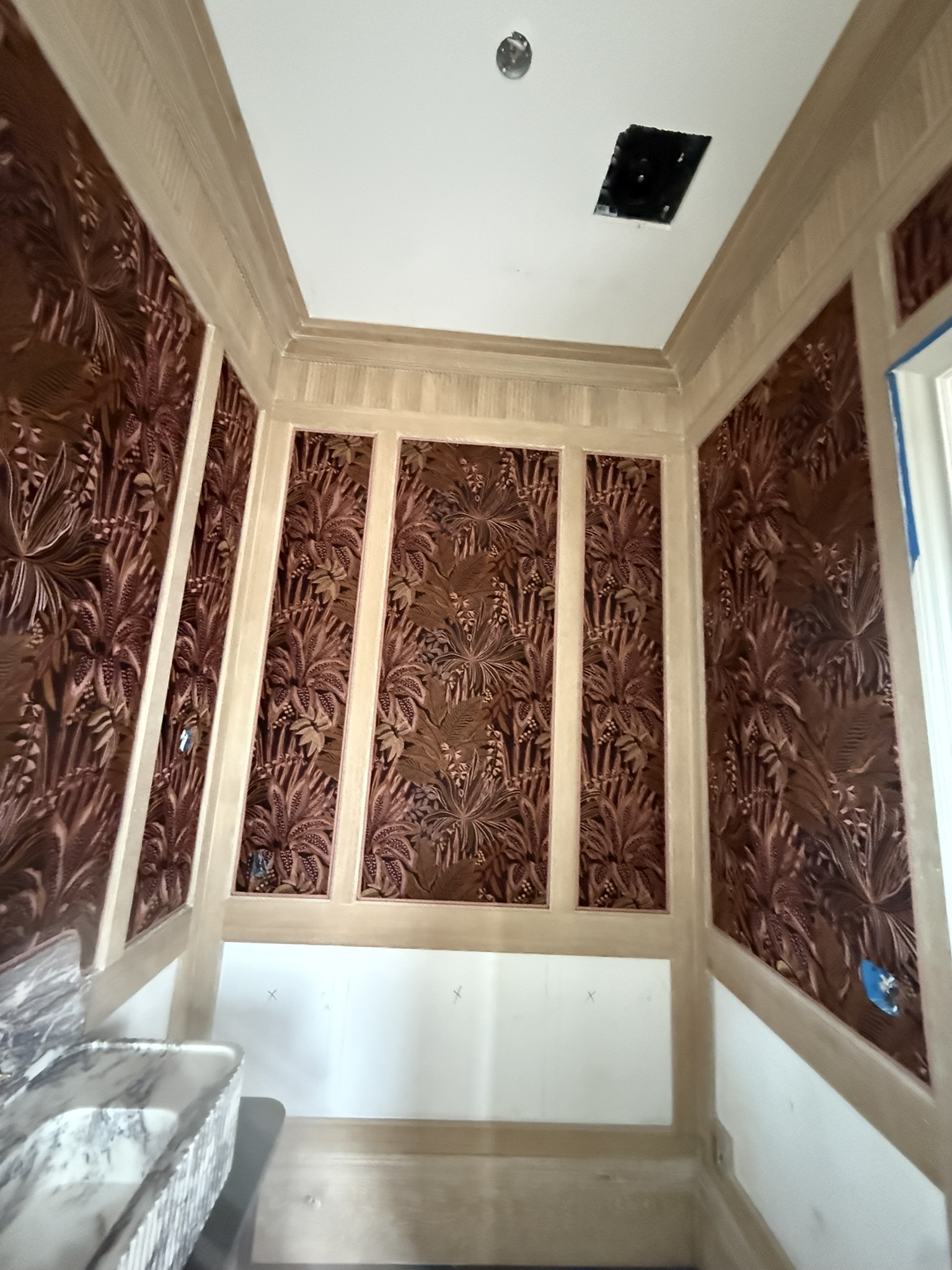 Custom fabric wall upholstery panels